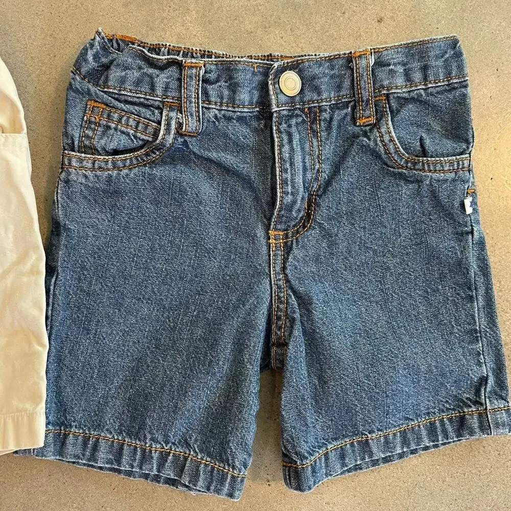 Carters denim shorts circo khaki green tie dye polo tee boys 18 Mo bundle